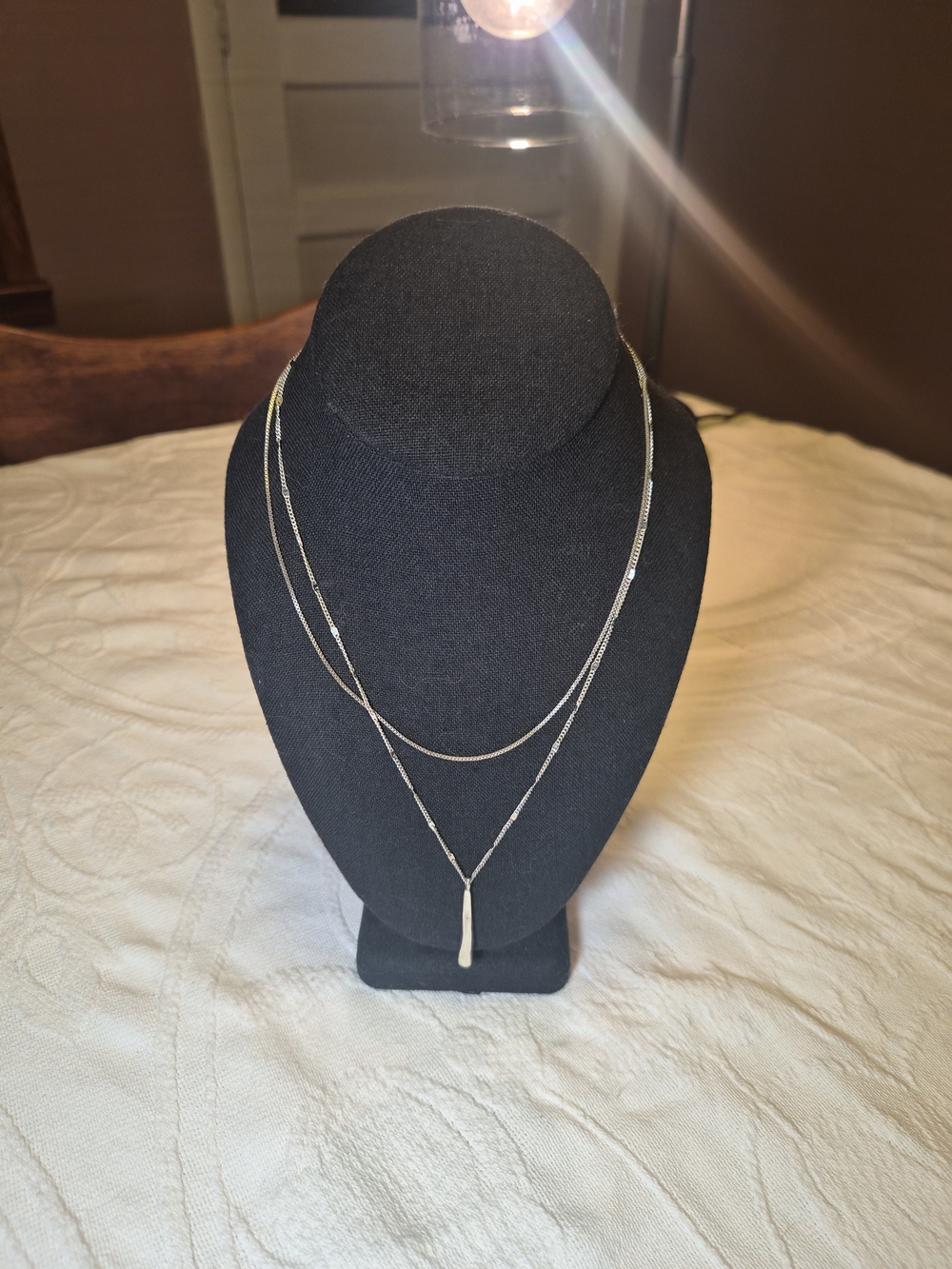 Jenny Bird Necklace Leana Layered Pendant Double Layer Minimalist Contemporary ✨